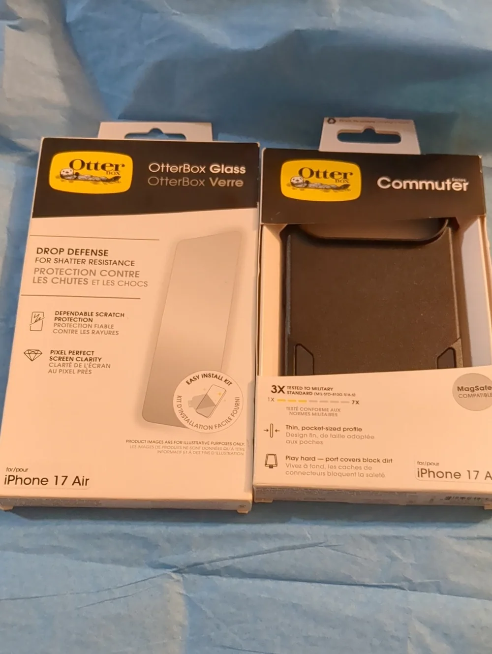OtterBox iPhone 17 Air Commuter Case and Glass Screen Protector - Black
